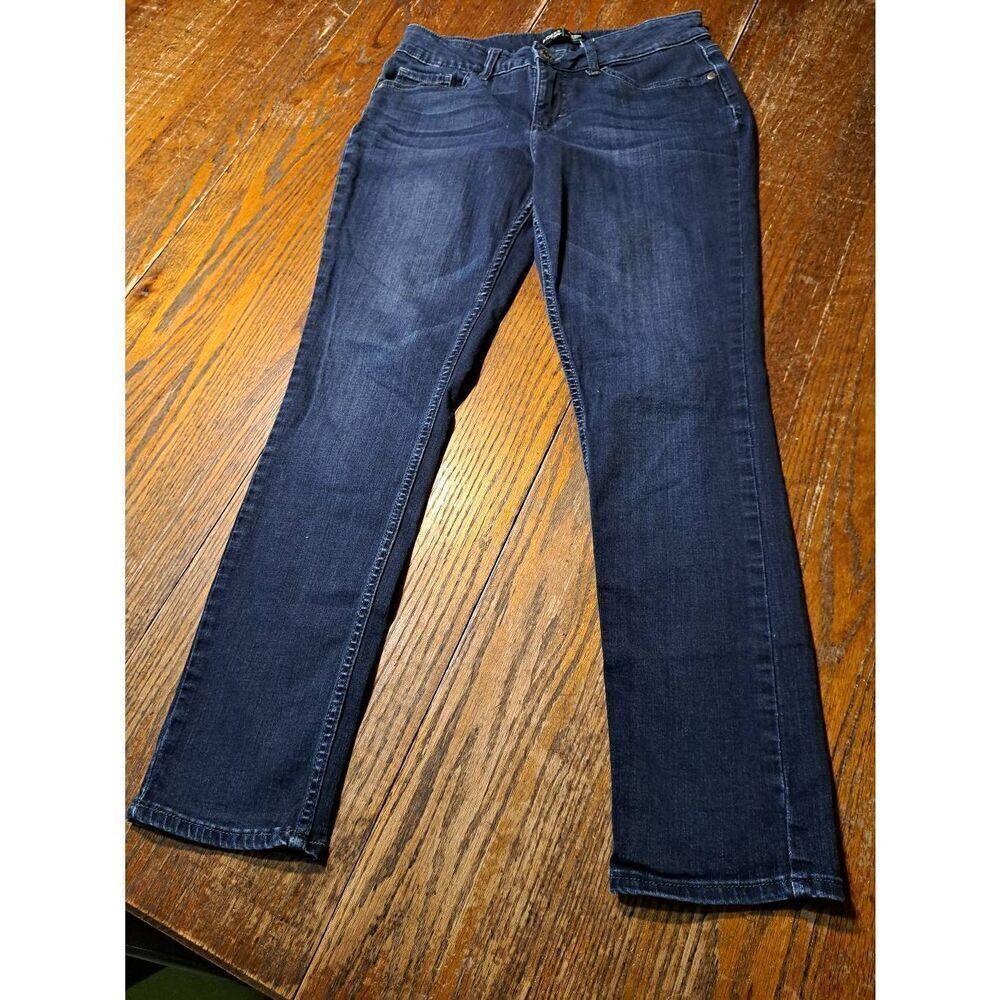 Size 10 Riders by Lee Mid Rise Skinny Denim Blue Jeans with Pockets Belt Loops